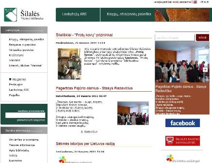 Šilalės rajono savivaldybės viešoji bibliotekos tinklapis